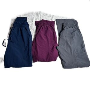 Scrub pants bottoms women small set of 3
